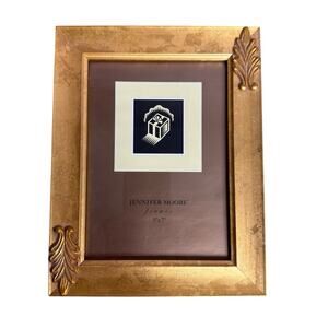 Jennifer Moore 5x7 Picture Frame Gold Ornate Resin Plastic With Glass